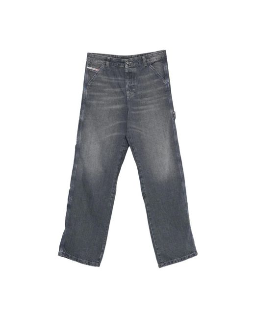 DIESEL Gray Straight Jeans for men
