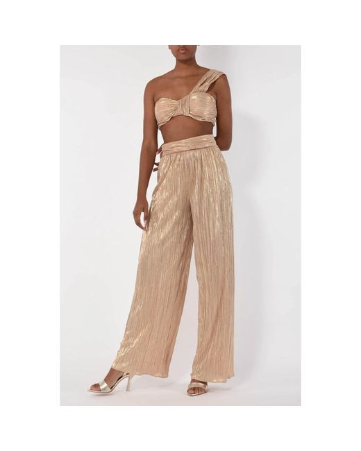 ACTUALEE Natural Wide Trousers