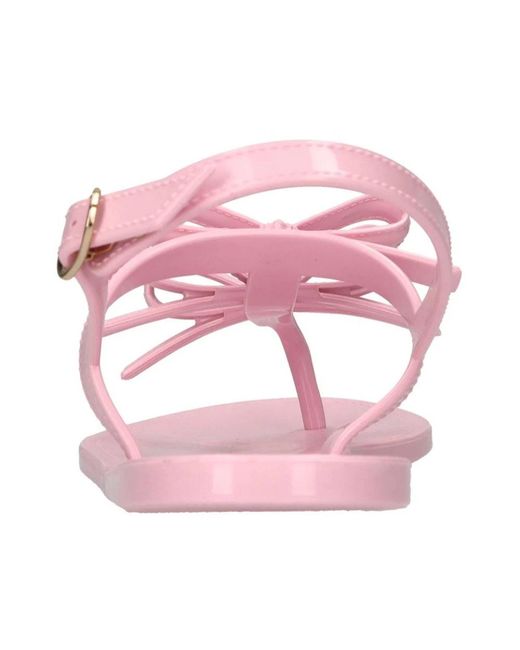 Stuart Weitzman Pink Gummisandalen