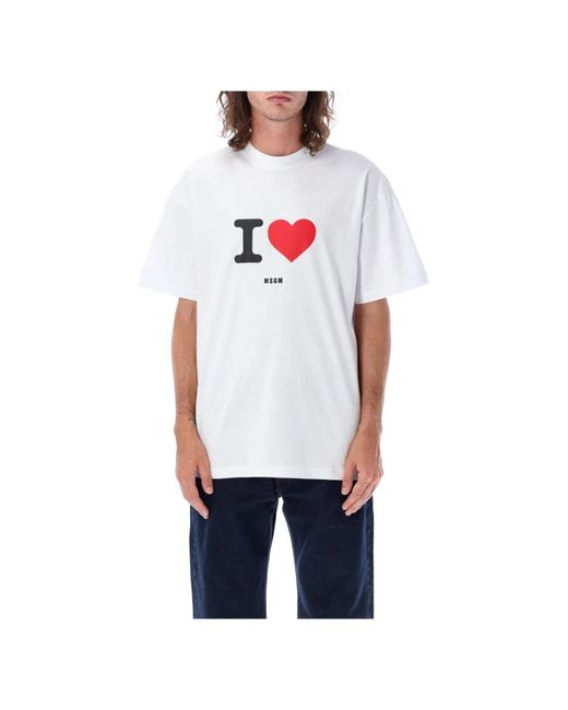 Tops > t-shirts MSGM pour homme en coloris White