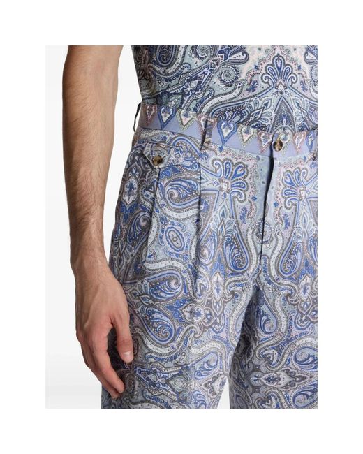 Etro Blue Casual Shorts for men