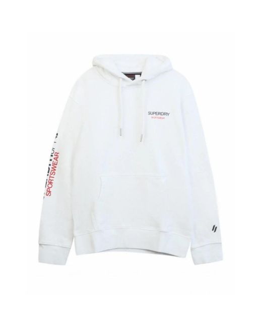 Superdry Hoodies & Sweatvesten ,Wit ,Katoen Vintage Graphic Hoodie in het White voor heren