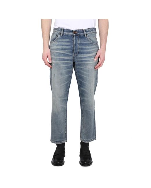 PT Torino Blue Straight Jeans for men