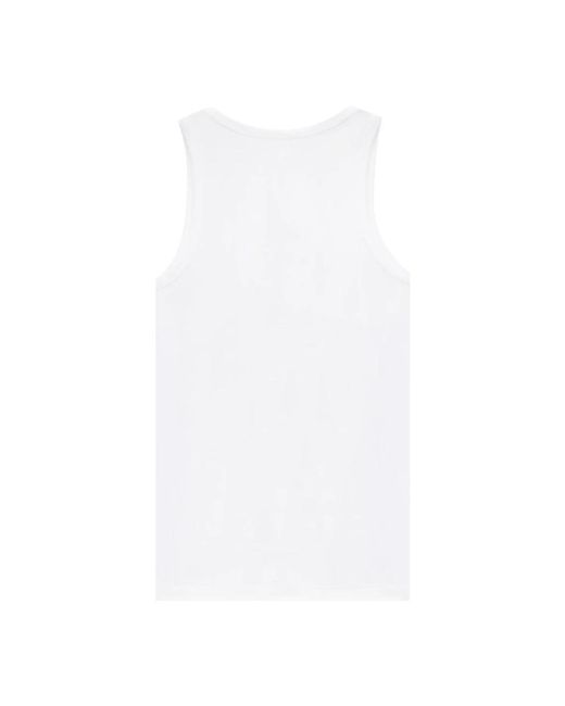 Saint Laurent Sleeveless Tops in het White