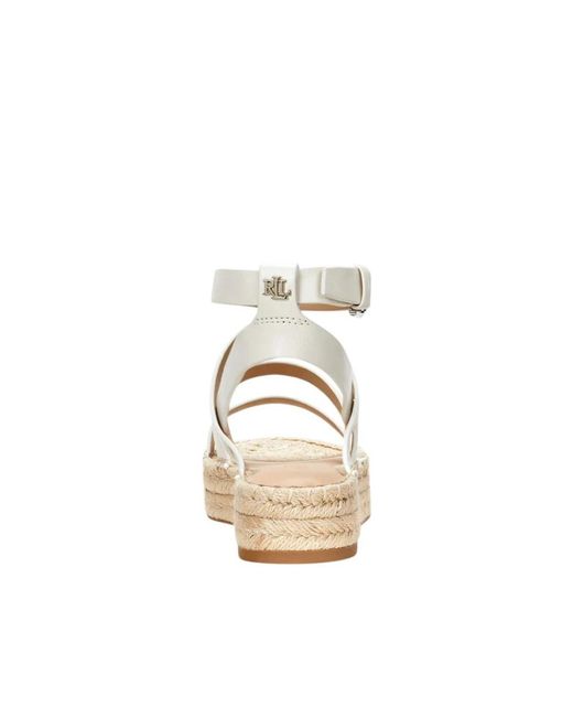 Ralph Lauren Natural Flat Sandals