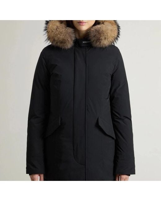 Woolrich Black Winter Jackets