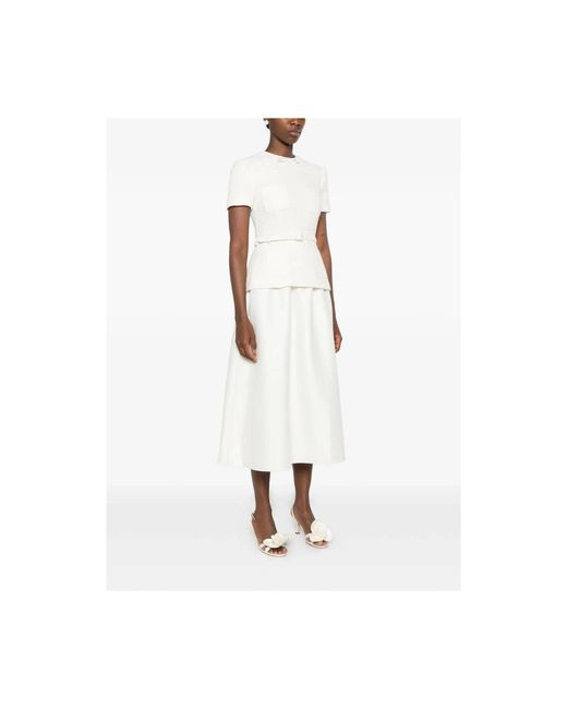 Self-Portrait White Midi Dresses