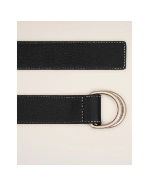 AMI Black Double Buckle Belt