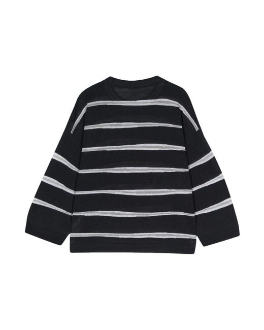 Peserico Black Round-Neck Knitwear