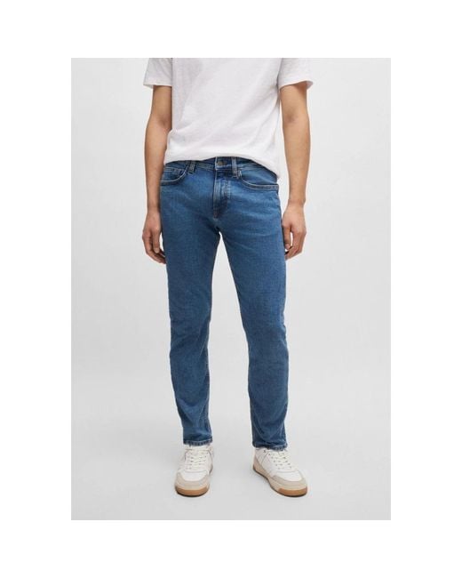 HUGO Blue Straight Fit Jeans for men