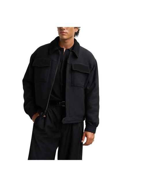 Filling Pieces Black Light Jackets for men