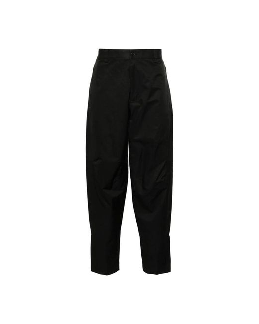 Lanvin Broeken ,Zwart ,Katoen Zwarte Broek Met Logopatch in het Black voor heren