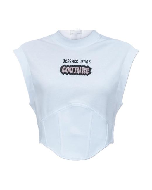 Versace Jeans Couture Blue Sleeveless Tops