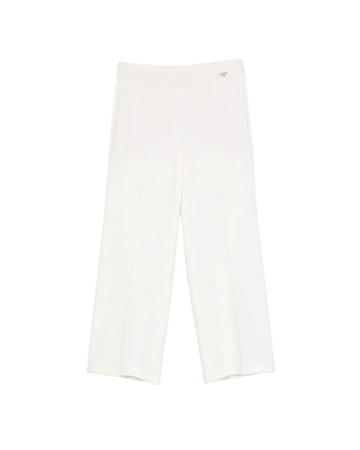 Cambio White Wide Trousers