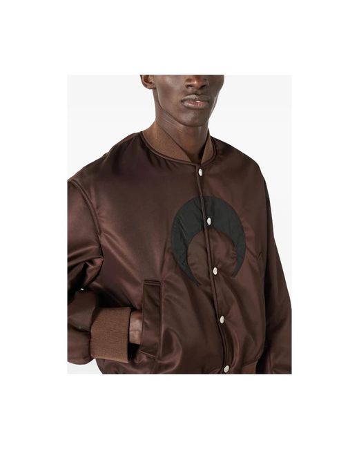 MARINE SERRE Brown Bomber Jackets for men