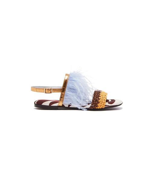 LaDoubleJ Schoenen ,Veelkleurig ,Fireworks Burst Sandalen in het Blue