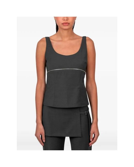 Paloma Wool Black Sleeveless Tops