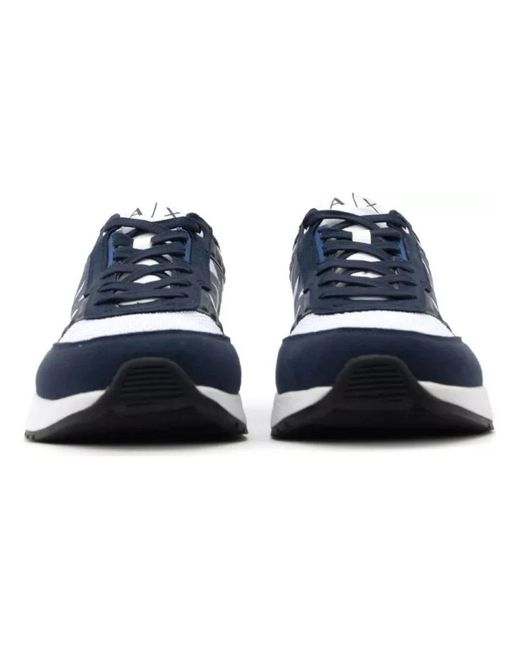 Armani Exchange Blue Sneakers for men