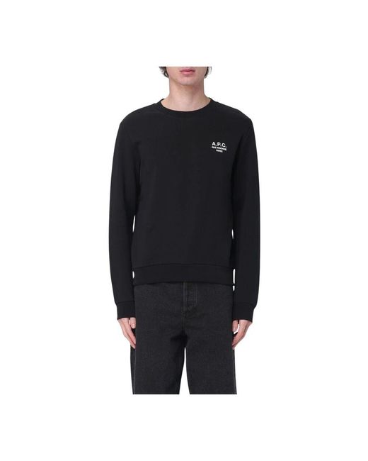 A.P.C. Schwarzer Sweatshirt Mit Lockerer Passform in Black für Herren
