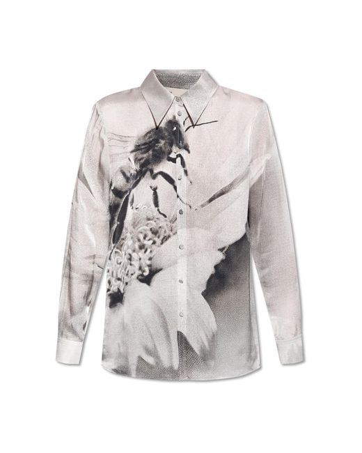 Tory Burch Overhemden ,Grijs ,Shirt Met Print in het Gray