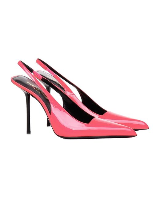 Saint Laurent Pink Heeled Mules