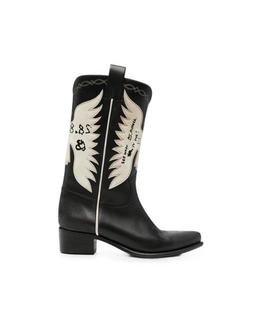 Enfants Riches Deprimes Black Cowboy & Biker Boots