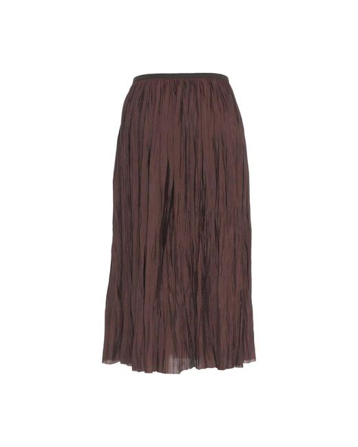 Falda Midi Plisada Marrón, Mujer, Talla Roberto Collina de color Brown