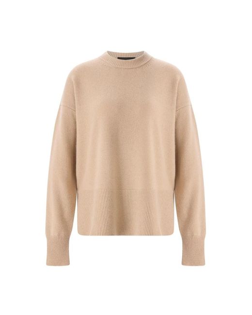 Round-Neck Knitwear Roberto Collina en coloris Natural
