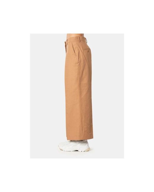 Wide Trousers Weekend by Maxmara de color Natural