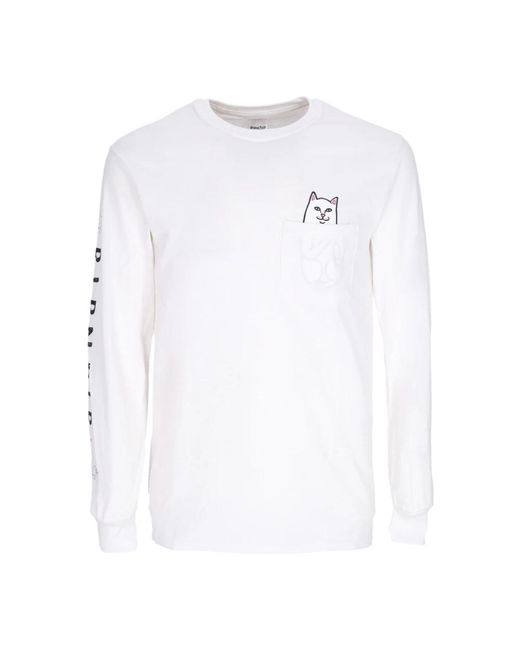 RIPNDIP White Long Sleeve T-Shirts for men
