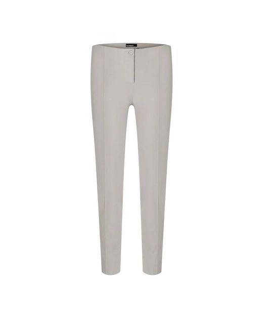 Cambio Gray Slim-Fit Trousers