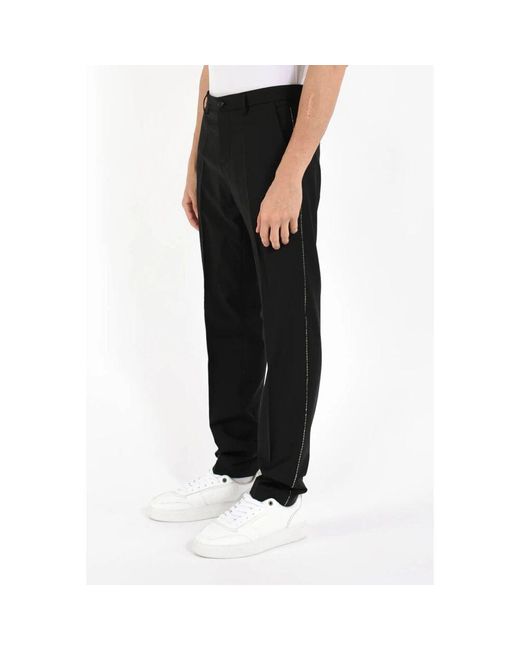Patrizia Pepe Stretch-Wollhose Mit Verstecktem Verschluss in Black für Herren