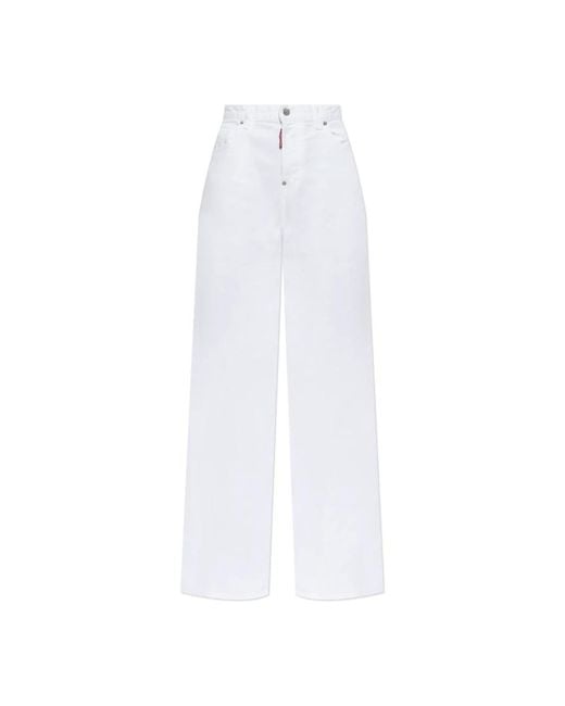 Wide Jeans DSquared² de color White