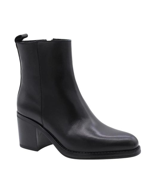 Alpe Black Heeled Boots
