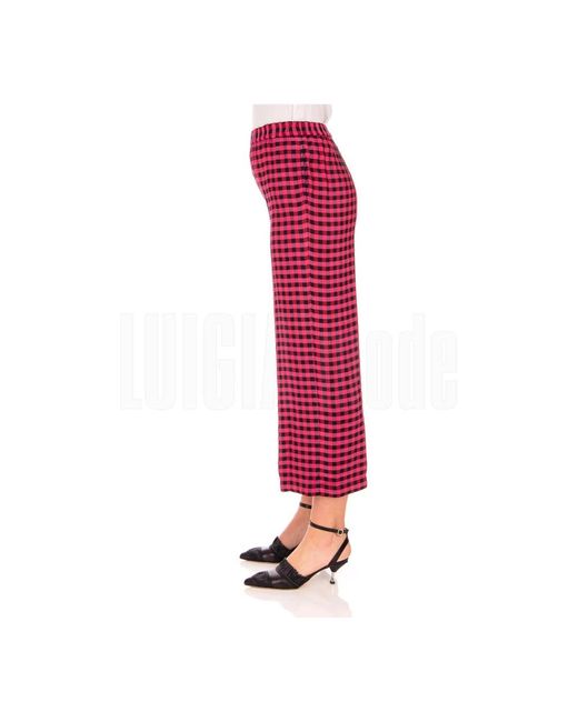 Aspesi Red Cropped Trousers