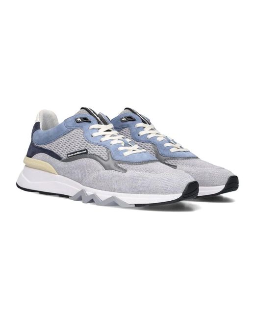 Floris Van Bommel Blaue Low-Top-Sneakers in Blue für Herren