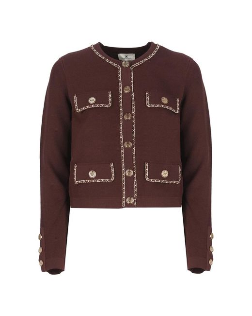 Elisabetta Franchi Brown Cardigans