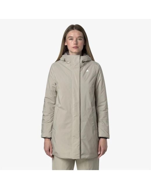 K-Way Jassen ,Polyester Sophie Soft Touch Marmotta in het Gray