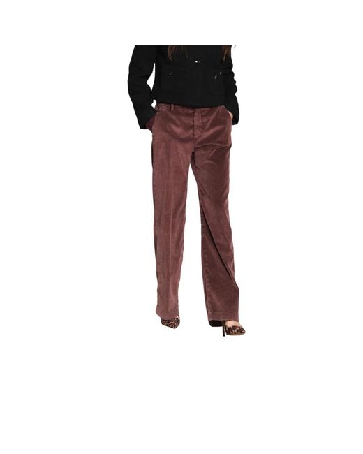 Mason's Red Straight Trousers