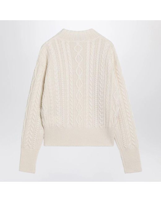 Max Mara White Rundhals-Top