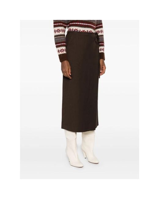 DUNST Midi Skirts in het Brown