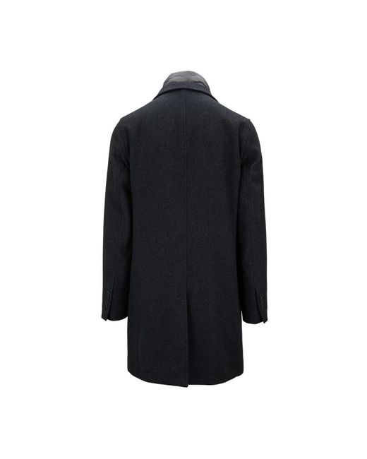 Herno Black Single-Breasted Coats for men