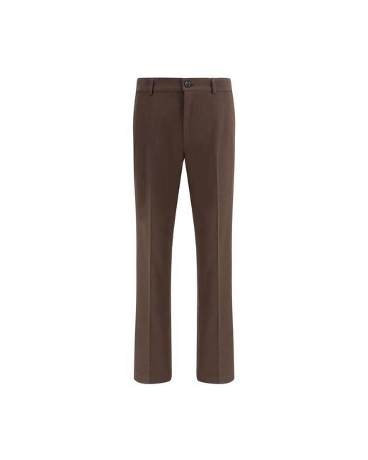 Burberry Brown Cotton Chino Pants for men