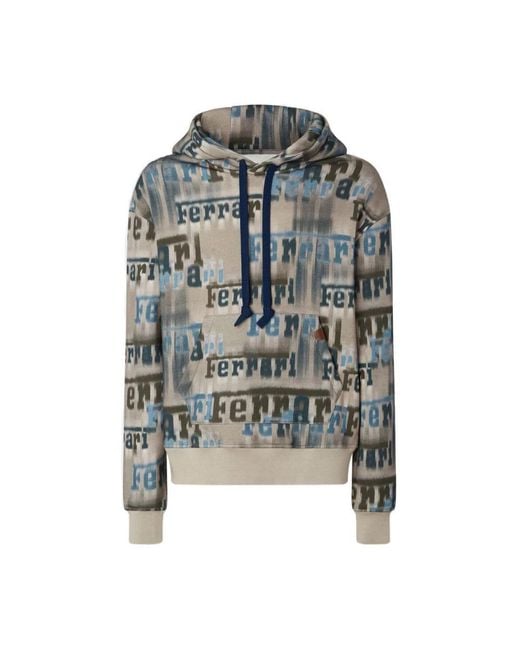 Ferrari Ikat Print Sweatshirt in Gray für Herren