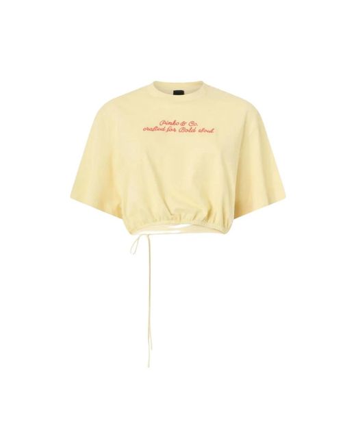 Pinko Caldes Crop Top in het Yellow