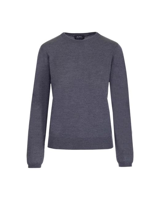 A.P.C. Blue Round-Neck Knitwear