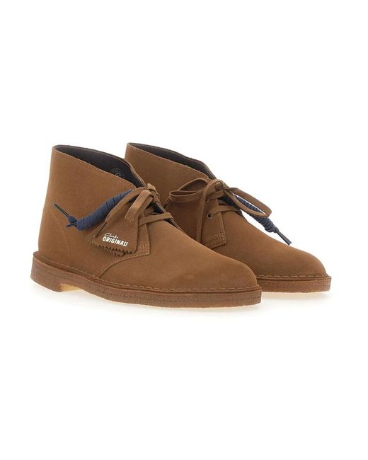 Clarks Brown Lace-Up Boots for men