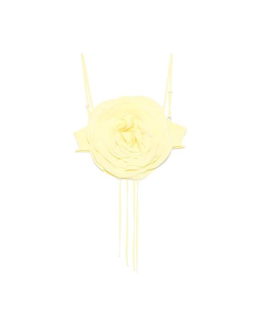 Blumarine Yellow Sonnenblumengelbes top mit verstellbaren spaghettiträgern
