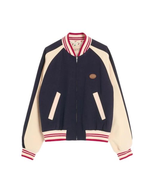 Valentino Garavani Blue Bomber Jackets for men