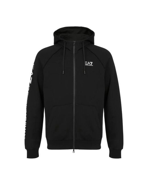 Zip-Throughs di EA7 in Black da Uomo